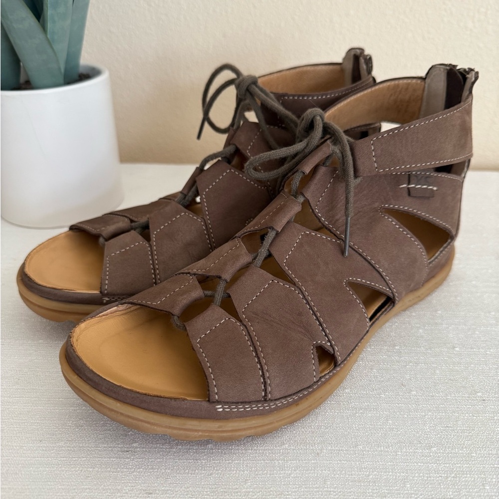 Hartjes XS Ghillie Sandy Hazelnut Nubuck Strappy Gladiator Sandals EU39 US 8-8.5 - Picture 6 of 13